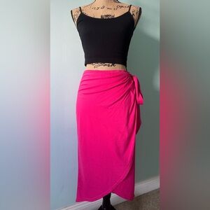 Pink Side Tie Skirt